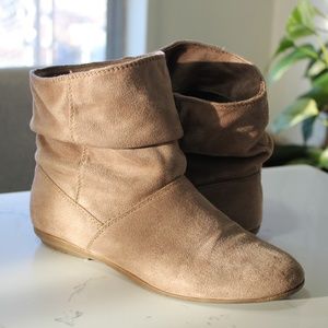 Taupe Suede Booties